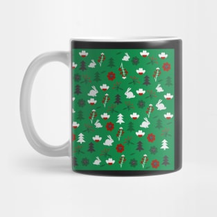 Christmas joy with little rabbits Mug